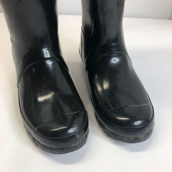Hunter Boots Original Gloss Tall Black Rain Boots Women's Size 8 - Picture 3 of 10